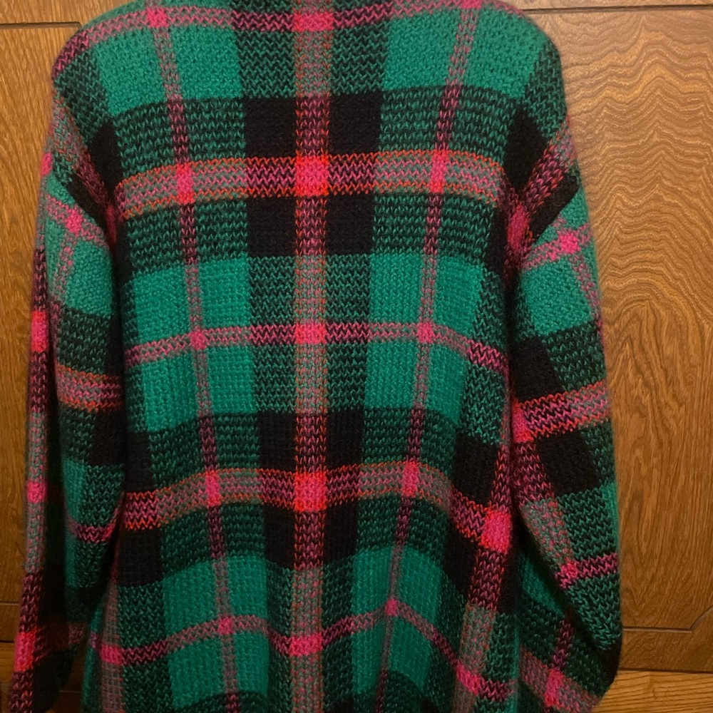Diffusion Plaid Cardigan - Picture 3 of 6